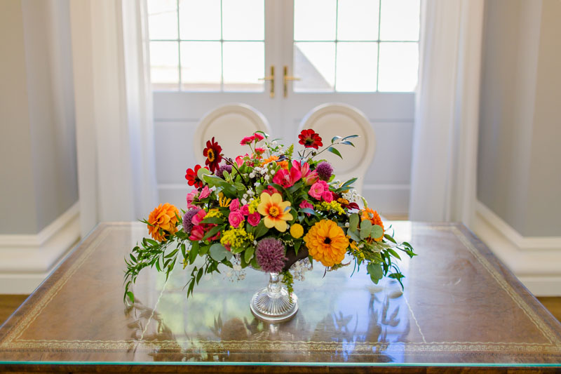 Rushton Hall Colourful Wedding Flowers — Carrie & Michael