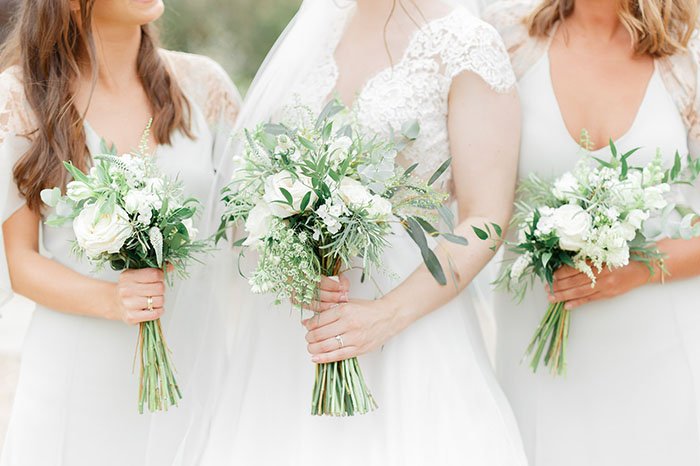 Green & Glorious, seasonal British wedding flowers palette from Field Gate Flowers