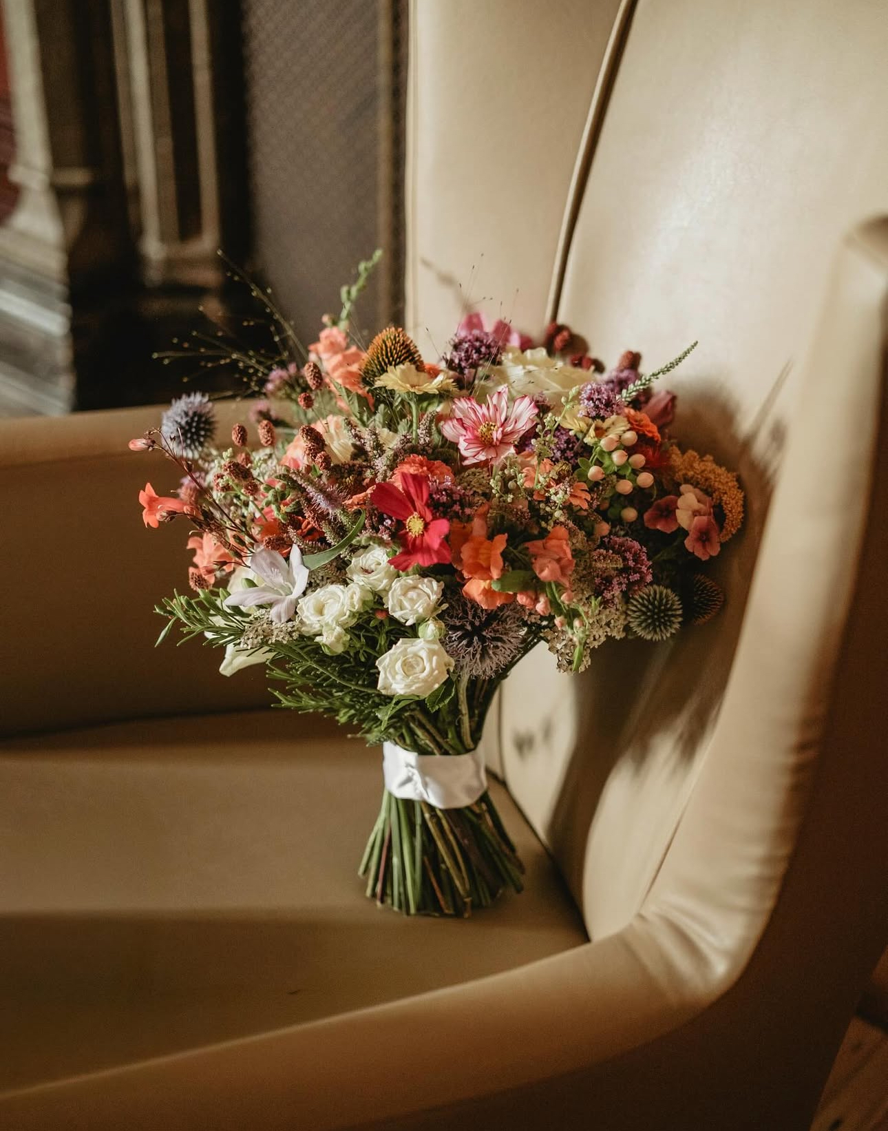 Bright & Beautiful, seasonal British wedding flowers palette from Field Gate Flowers