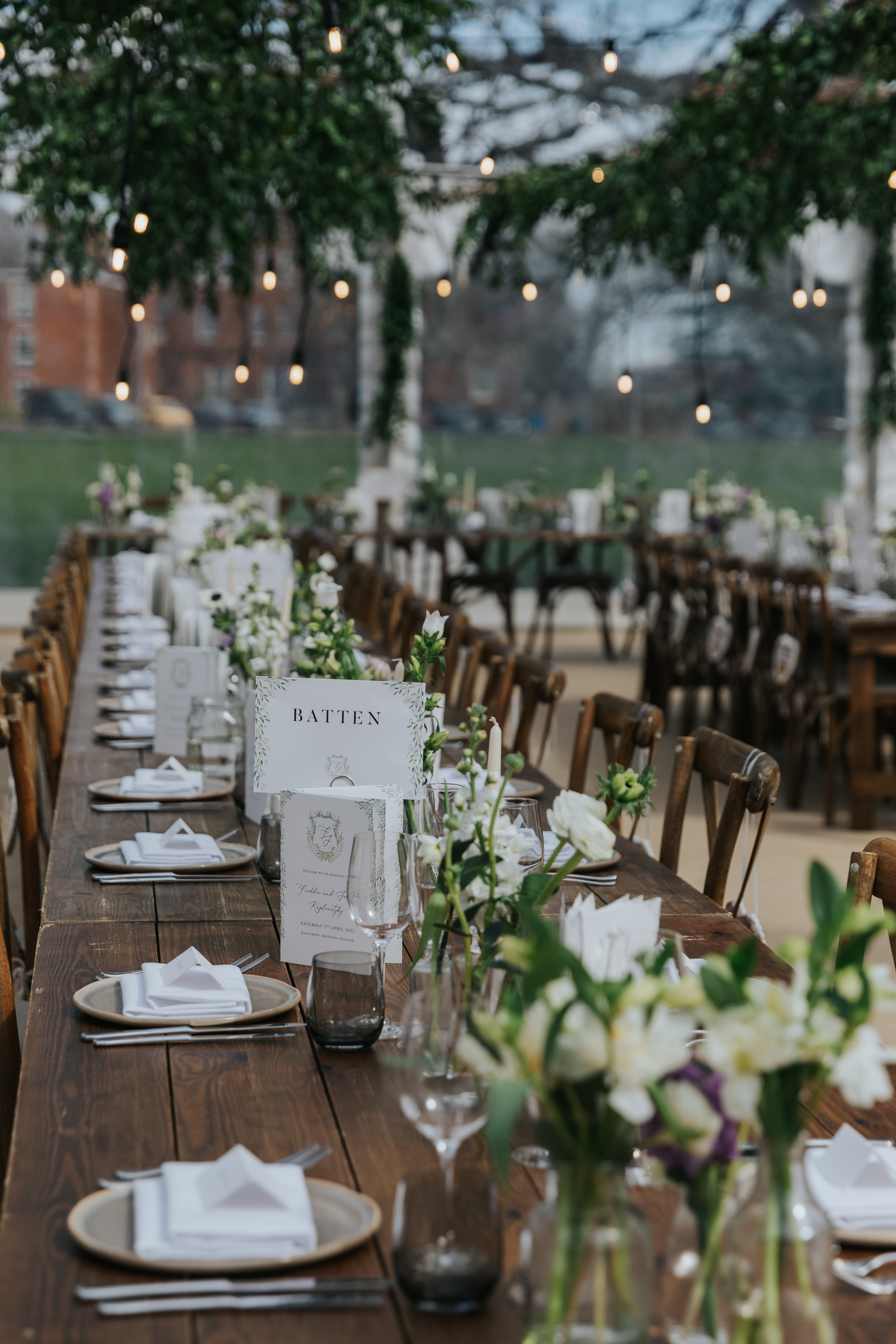 A wedding centrepiece by Field Gate Flowers