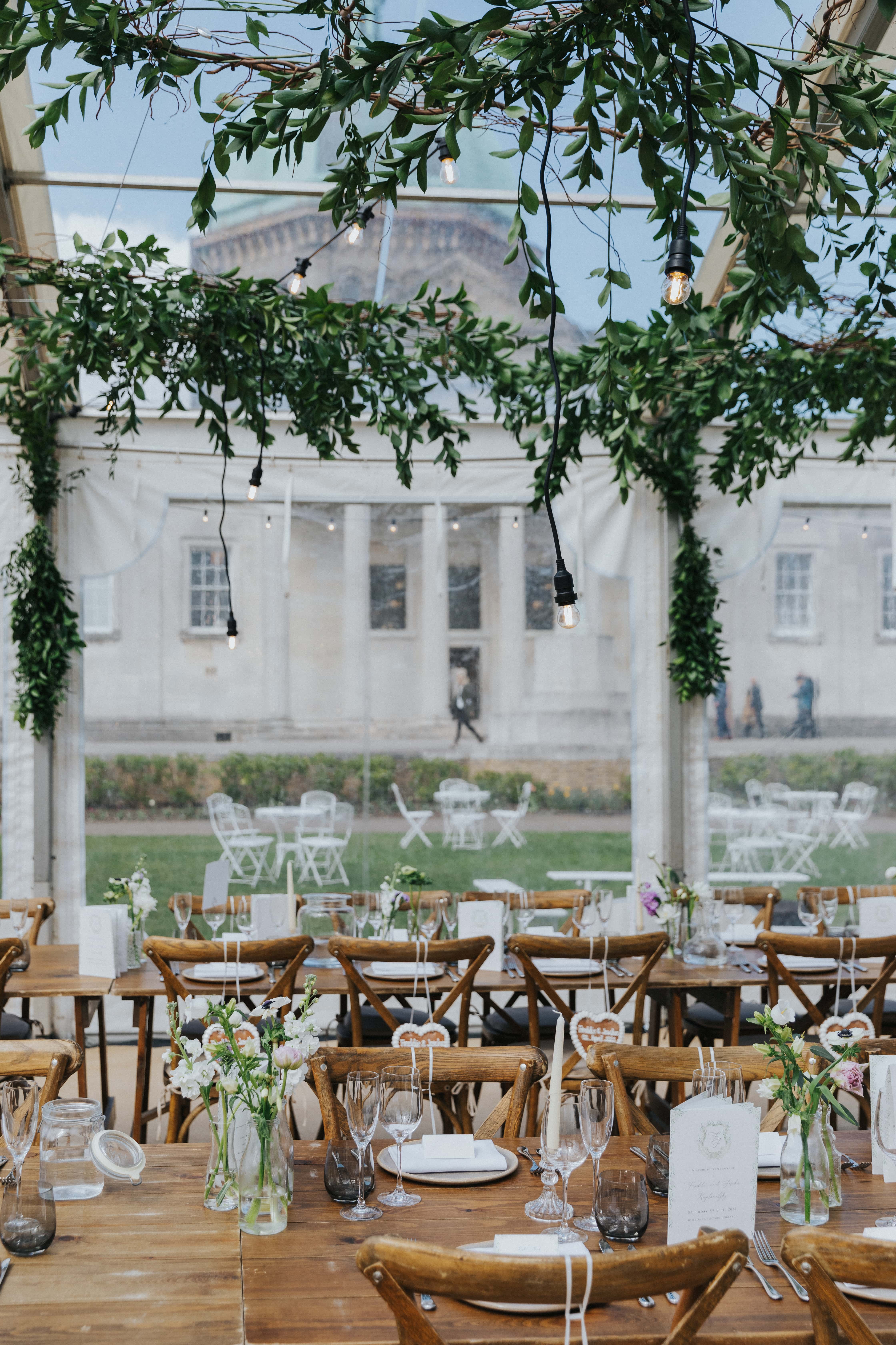 Marquee wedding flowers by Field Gate Flowers